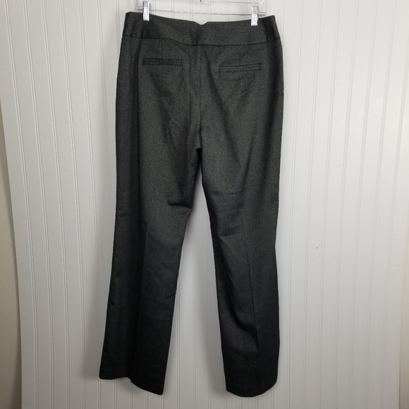 Nic + Zoe Womens Straight Leg Front Zip Trouser Pants Sz 12 Gray Wide Waist Band - Picture 2 of 8